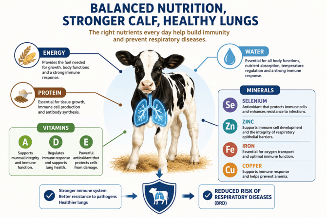 calf respiratory disease nutrition