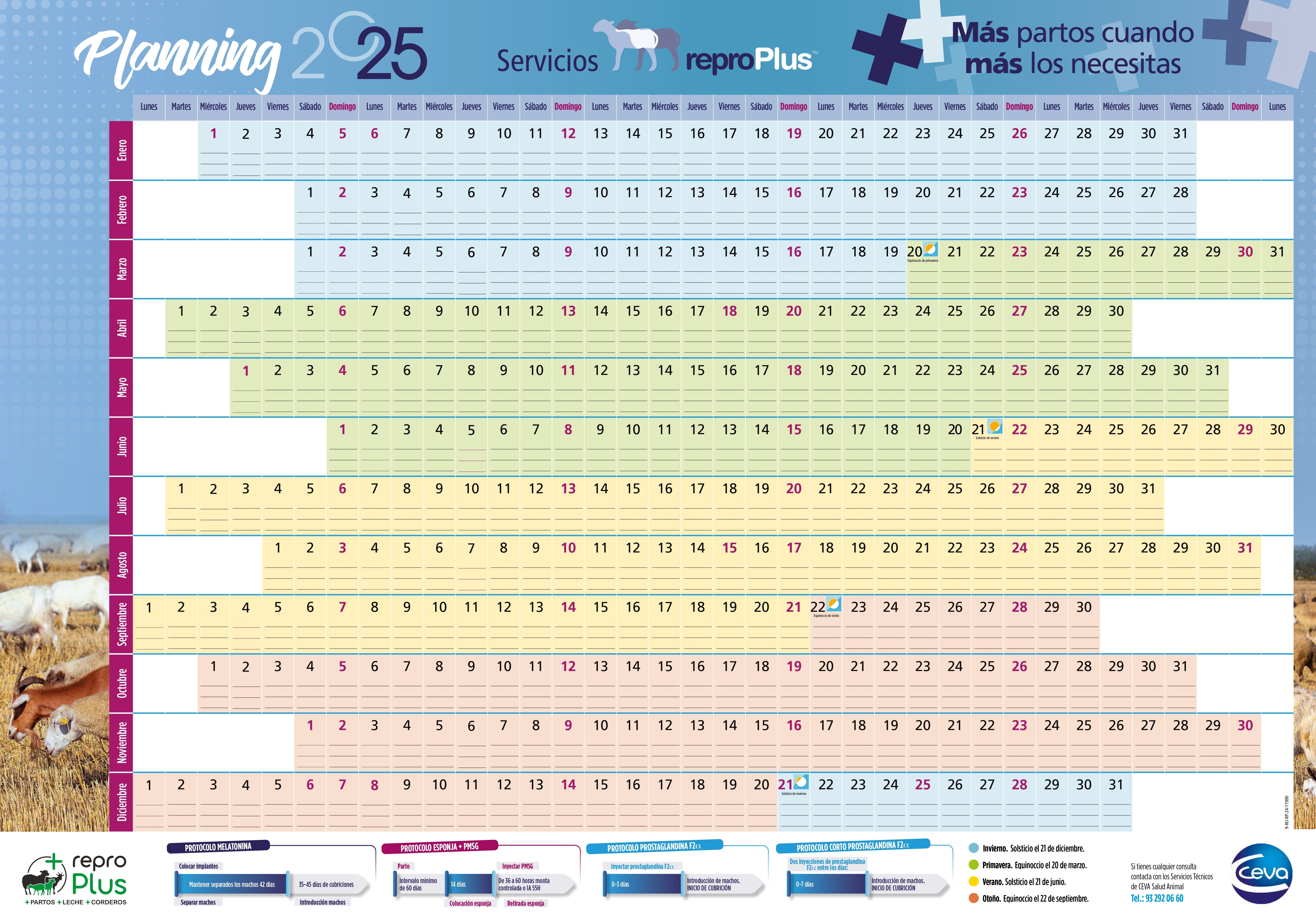 CEV - ICC - Calendario reproplus 2025